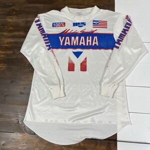 Vintage 80s Yamaha MS Racing Motocross Jersey Mens XL Biker Dirtbike